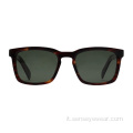 Design vintage Uv400 occhiali da sole polarizzati bio acetato